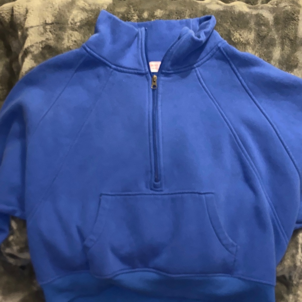 Quarter-Zip Pullover Sweater - Royal Blue